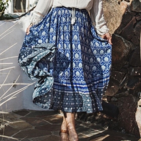 Vintage spell and the Gypsy collective blue oracle skirt Large - Picture 6 of 12